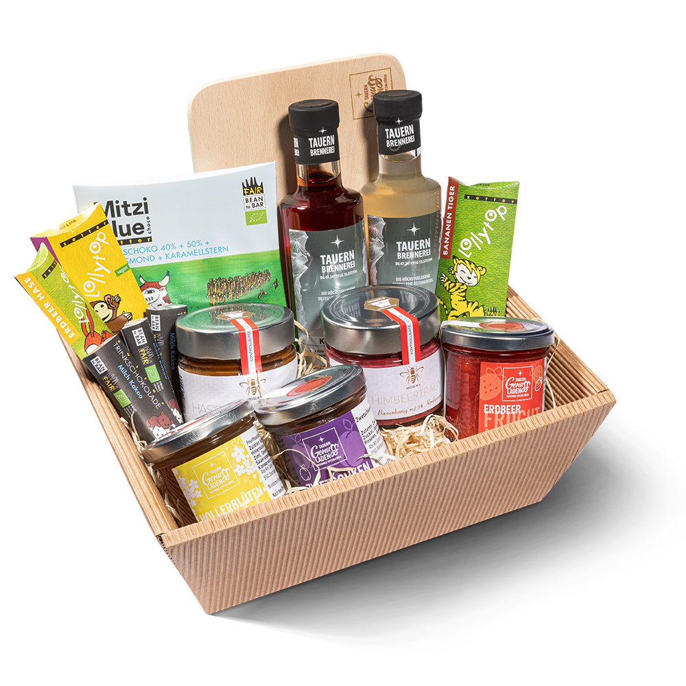 Genusskorb, Geschenkkorb, Süßes